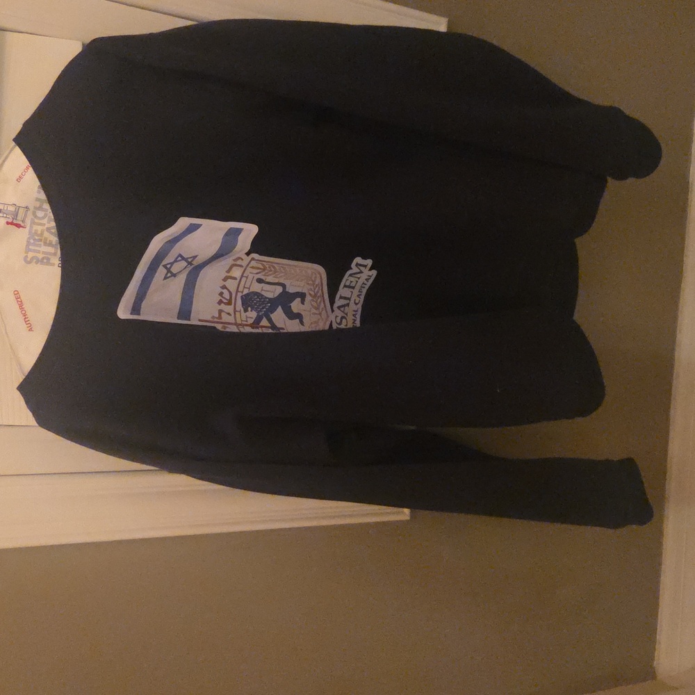 Black Jerusalem Flag Sweatshirt - Picture 1 of 4